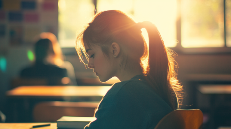 A Student in A Classroom with Sunlight, Reflecting the Rise of Alternative Schools